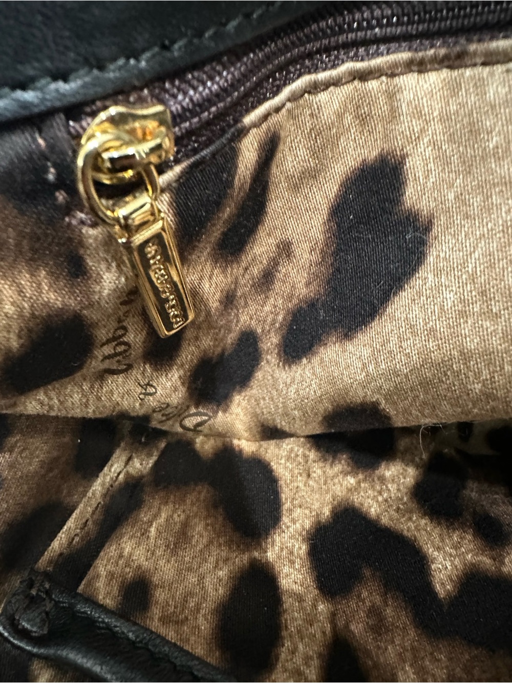 Dolce & Gabbana Black Floral Lace Leather Satchel Leopard Lined | Italy with COA - Picture 15 of 15